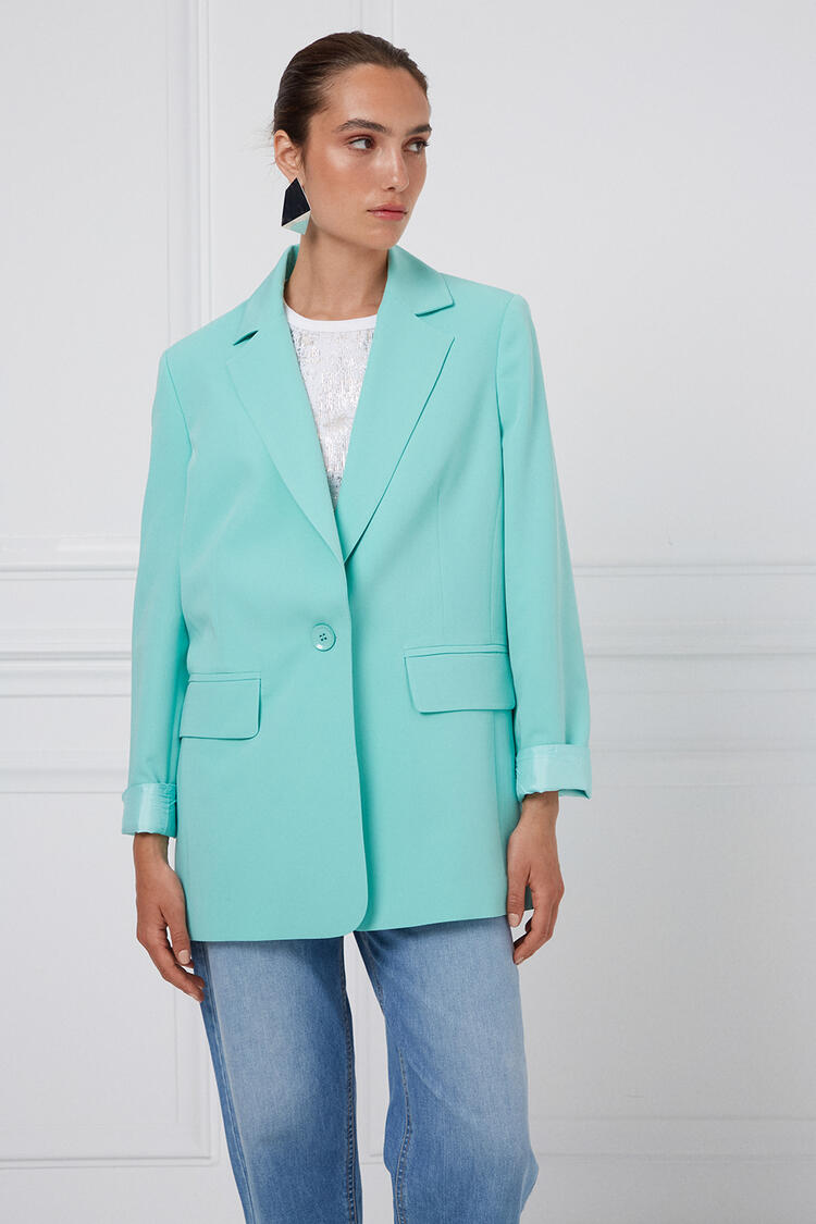 A-line blazer - AQUA S