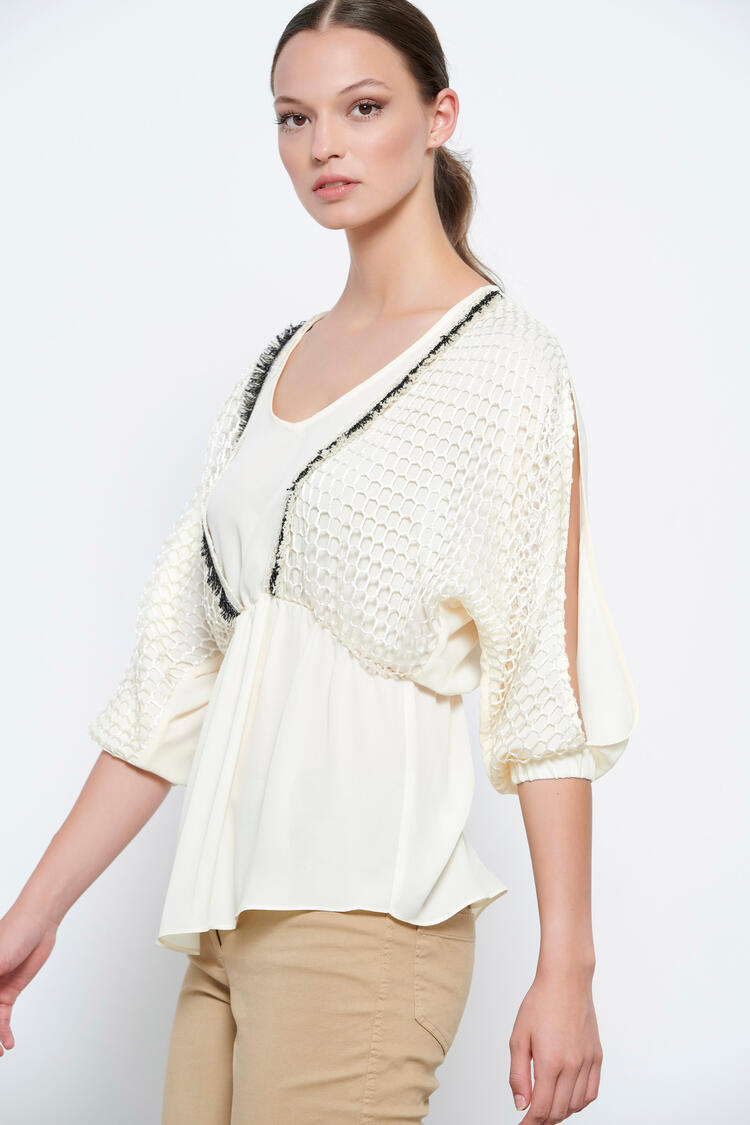 Blouse - Beige S