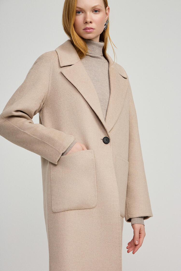 Coat oversized - Beige S