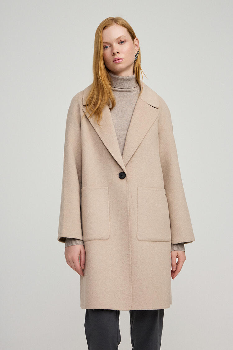 Coat oversized - Beige S