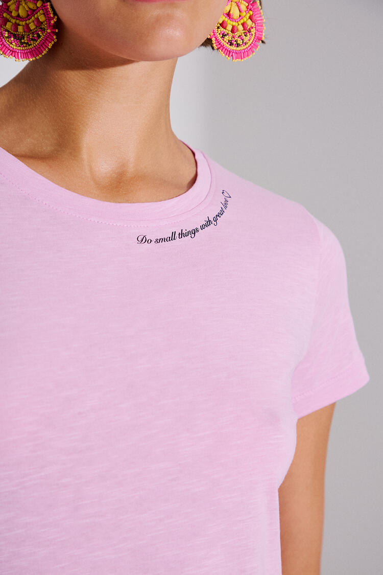 Cotton T-shirt - Pink M