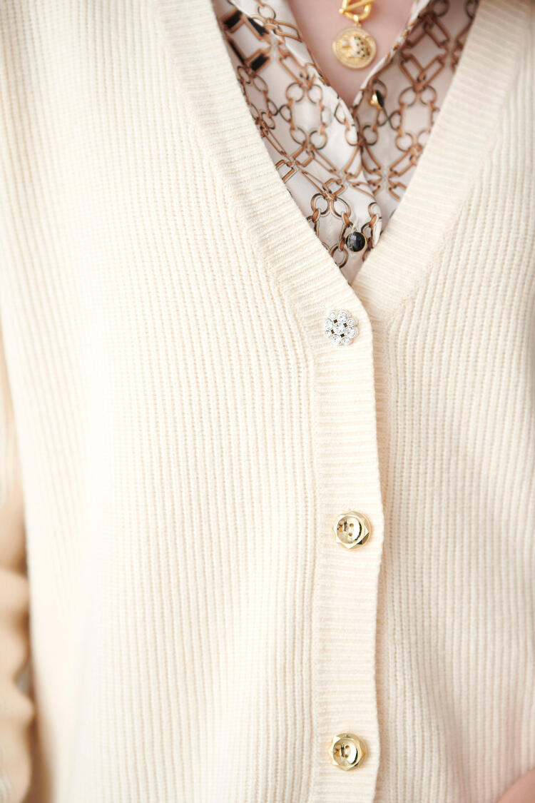 Cardigan rip - Off White O/S