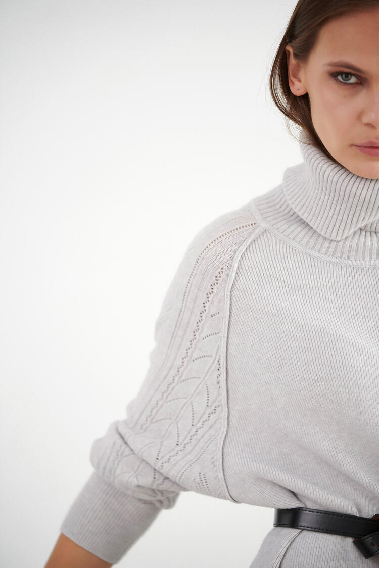 Knitted blouse - Grey O/S