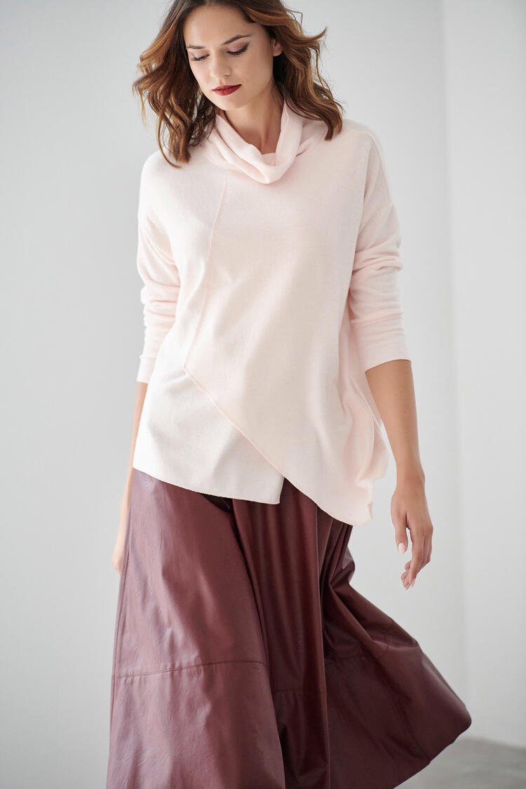 Knitted blouse - Pink S