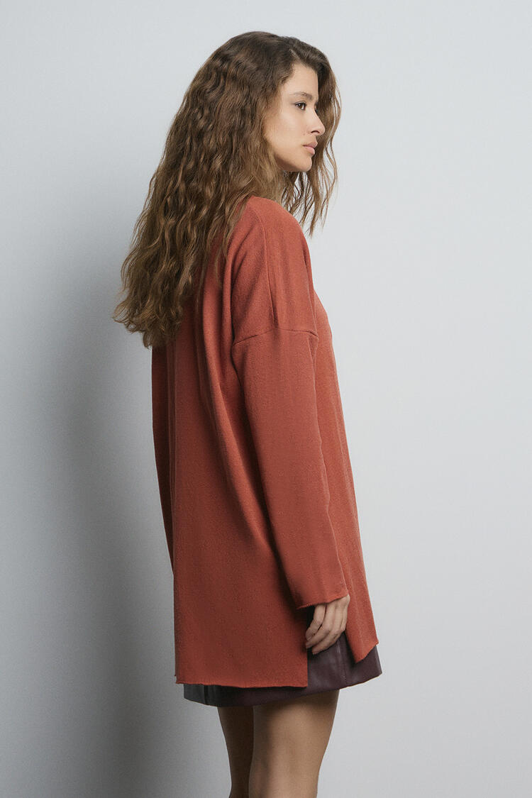 Knitted cardigan - Brown O/S