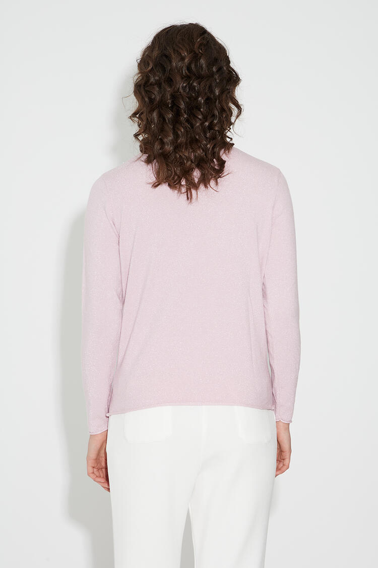 Lurex knit blouse - Pink O/S