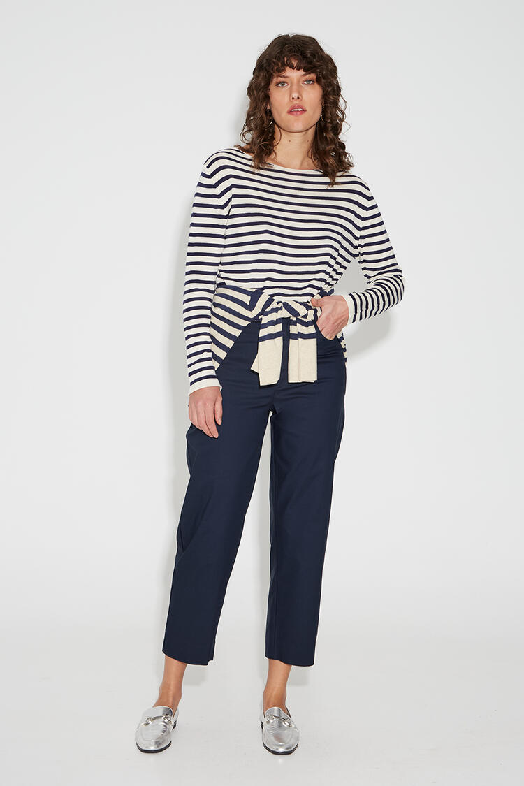 Striped knitted blouse - Blue M/L