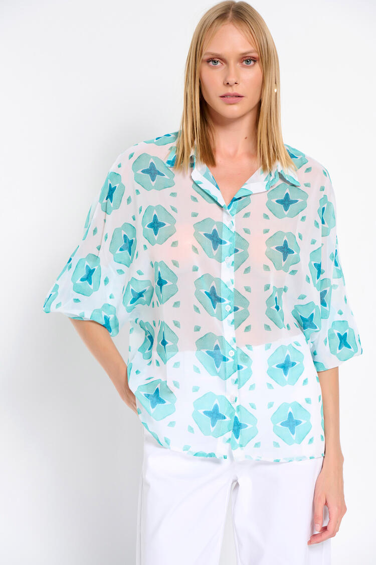 Printed shirt - GREEN S