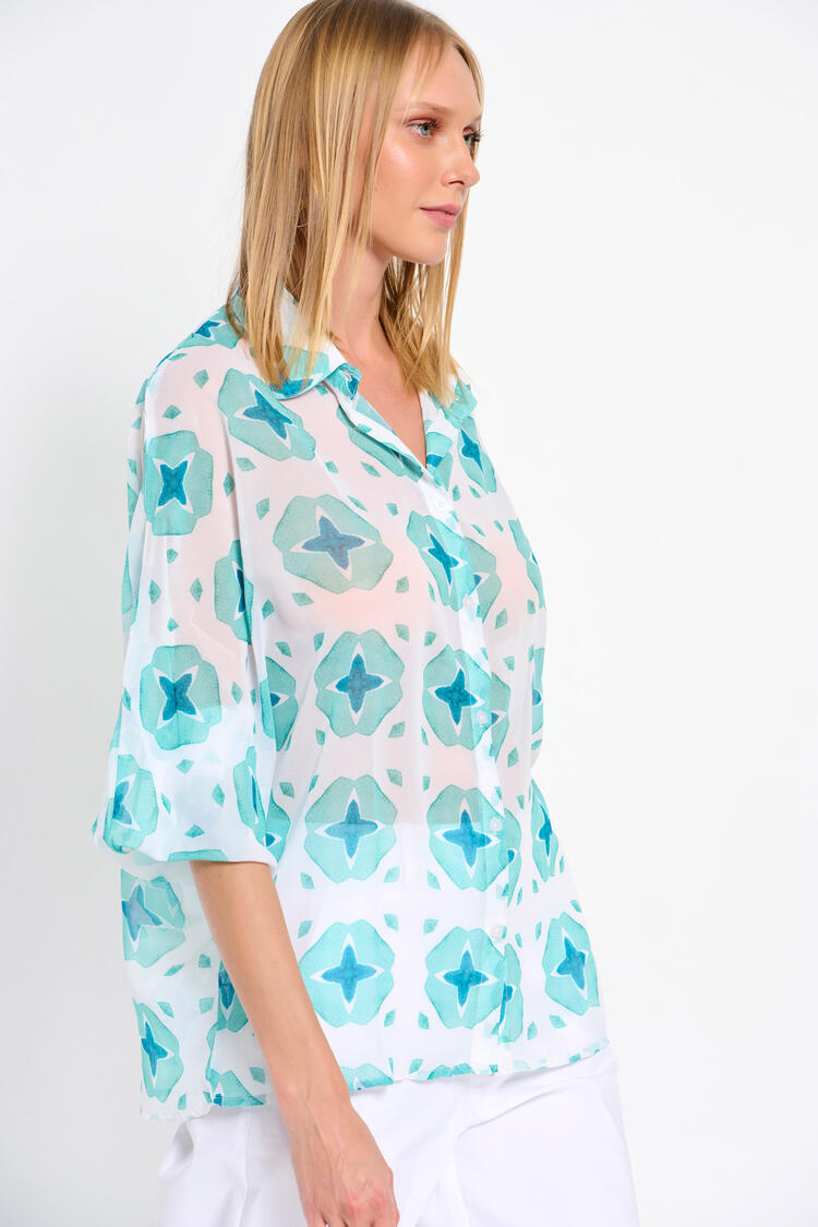 Printed shirt - GREEN S