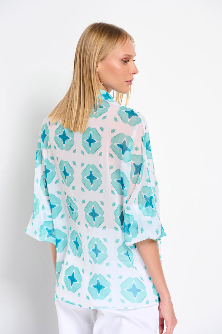 Printed shirt - GREEN S