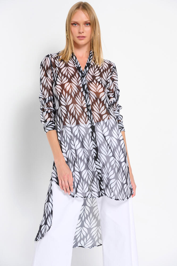 Shirt with printed pattern - Black S