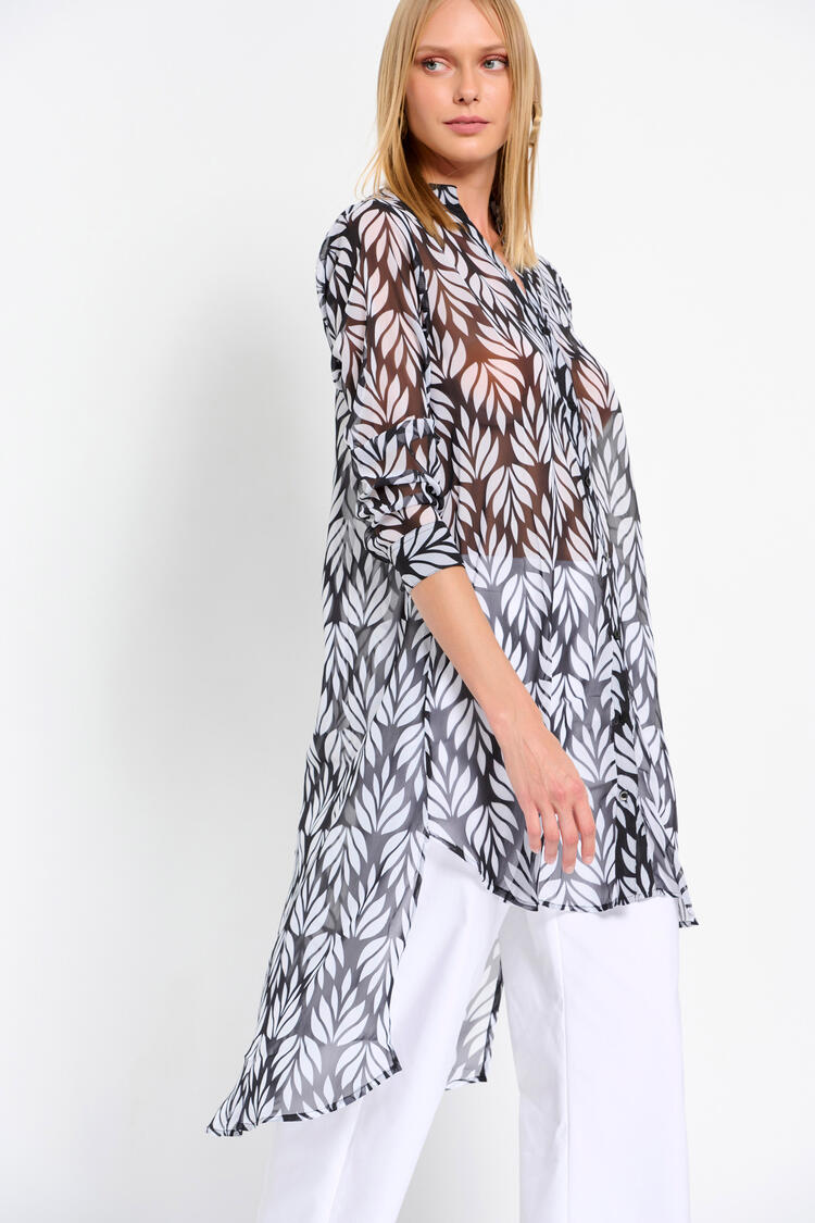 Shirt with printed pattern - Black S