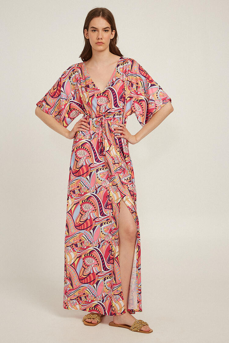 Dress with printed pattern - Fuchsia S
