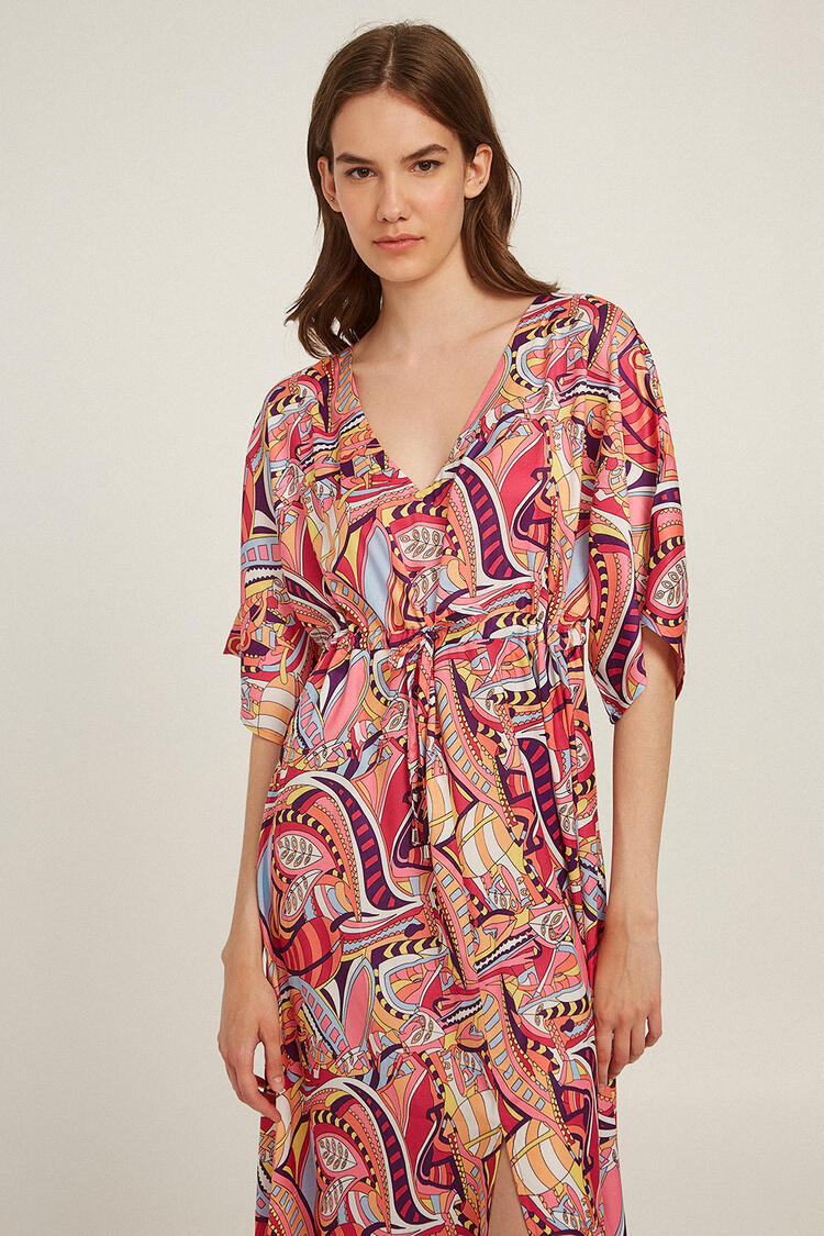 Dress with printed pattern - Fuchsia S