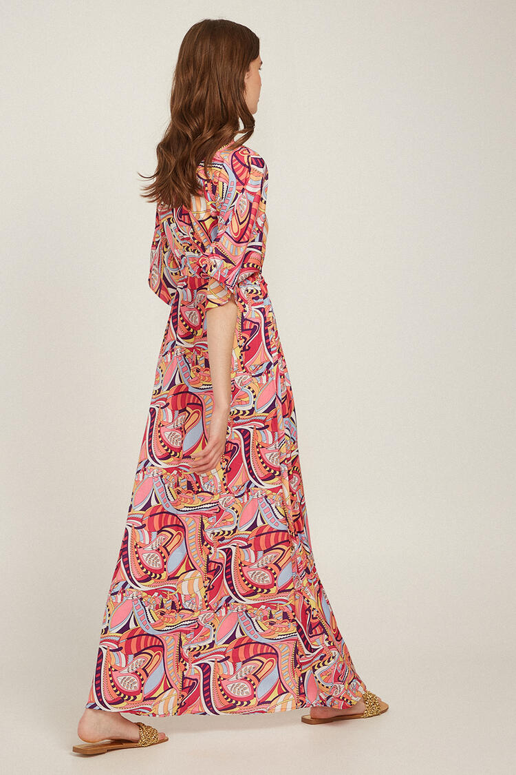 Dress with printed pattern - Fuchsia S