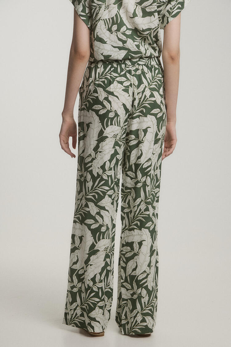 Floral pants - GREEN S