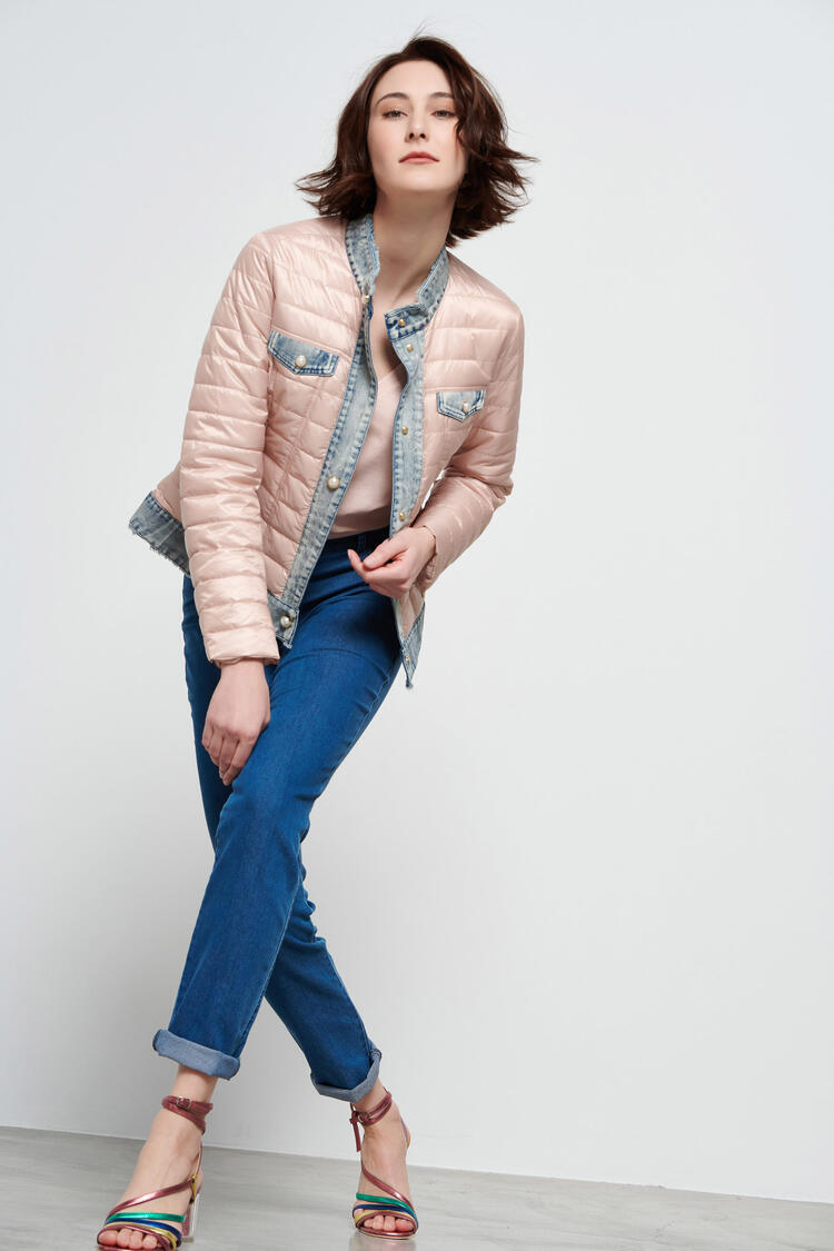 Quilted jacket - Pink S