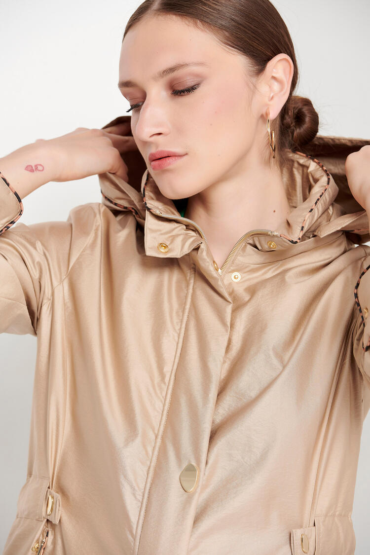 Parks with animal print details - Beige S