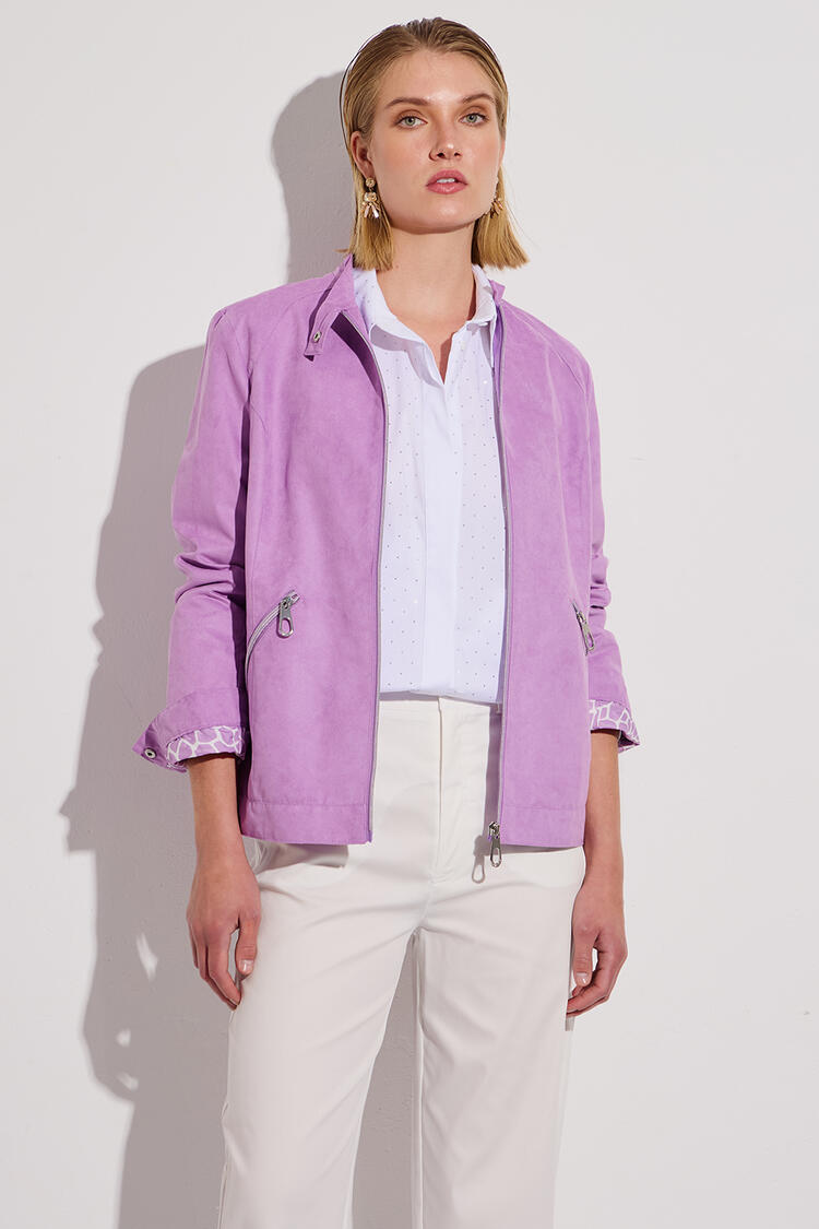 Suede jacket - Purple S