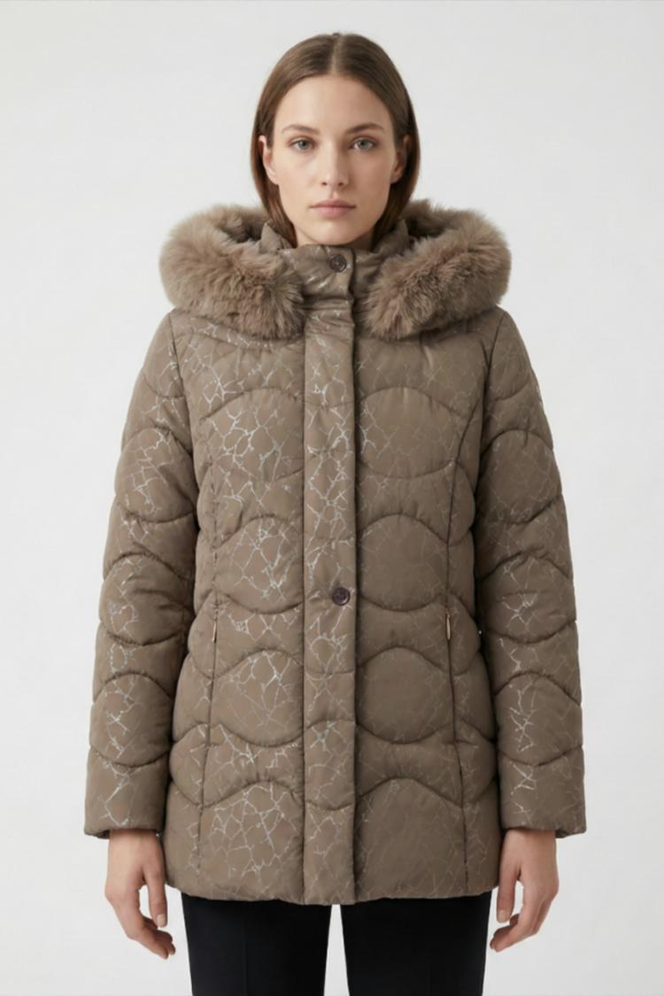 acket with Detachable Hood - Brown S