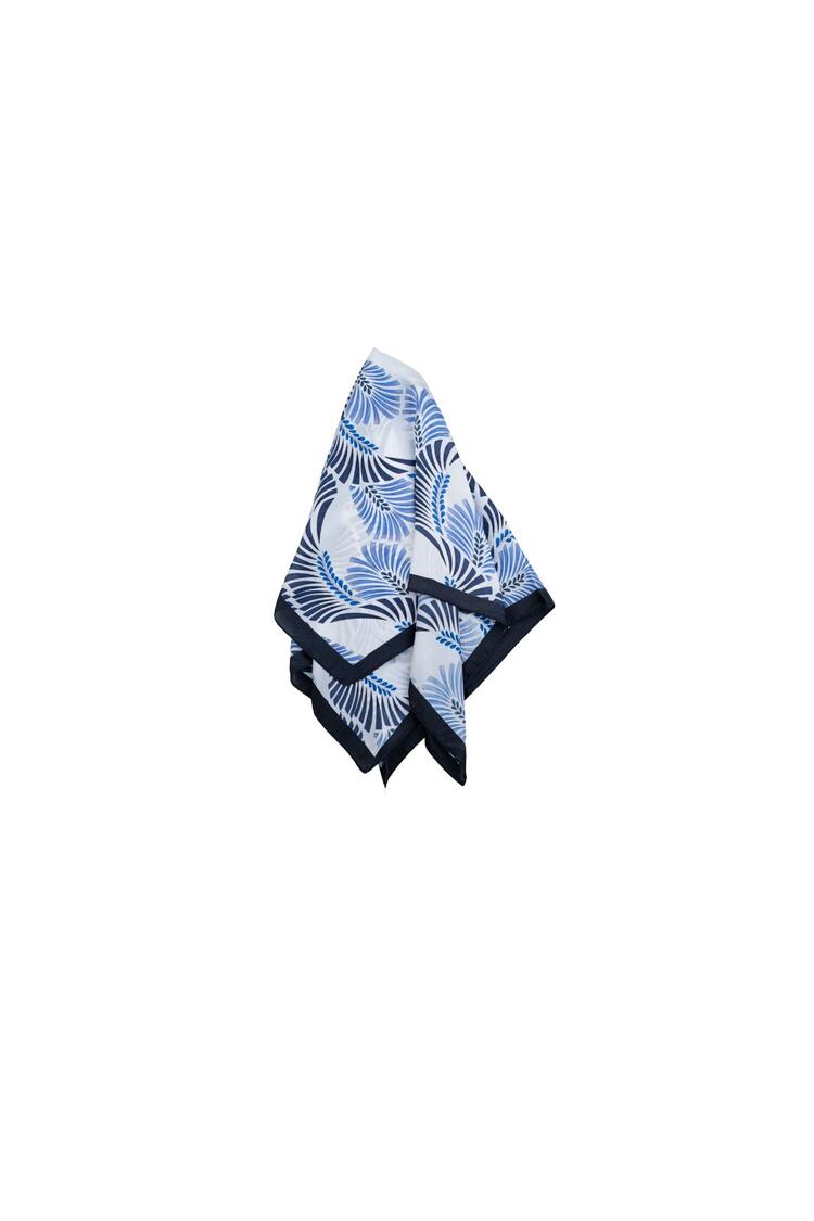 Printed Scarf - Blue O/S