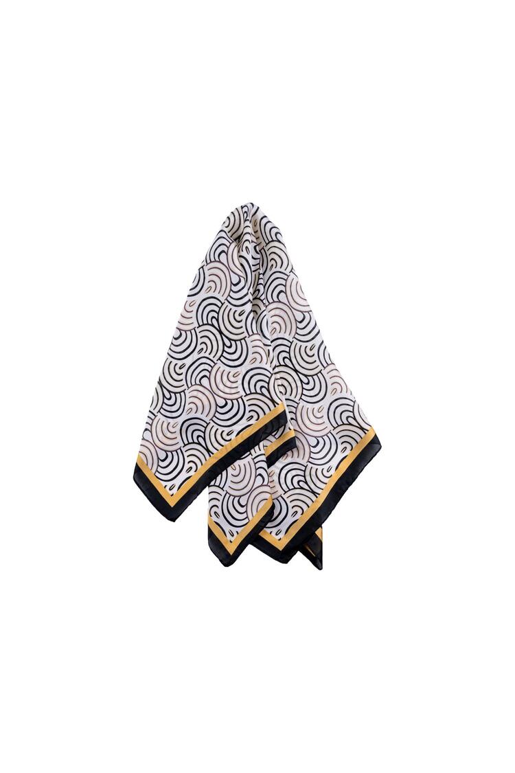 Printed Scarf - Black O/S