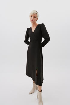 V-neck dress - Black XL