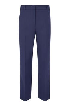 Straight-leg trousers with pockets and belt loops - Blue XXL