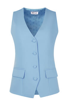 Vest with Buttons - Blue M