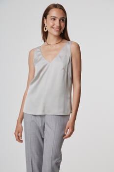 Satin blouse - Grey S