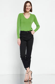 Cotton ankle pants - Black S