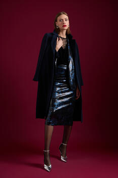 Long coat - Blue XL