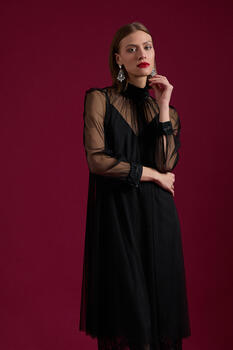 Sheer dress. - Black S