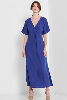 Long dress with openings - LIGHT BLUE S