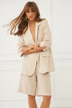 Linen jacket - Beige S