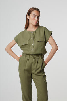 Linen shirt - Chaki S