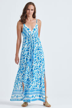 Printed maxi dress - White S