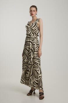 Cruise dress with ruffles - Black S