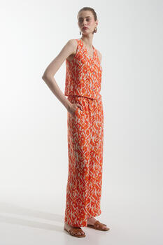 Printed pants - Orange S