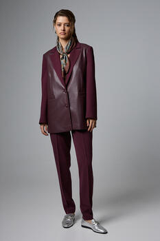 Pants with elastic - Burgundy XL