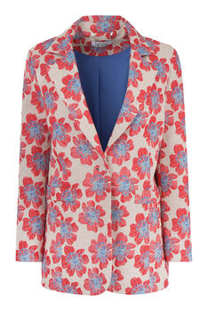 Relaxed-fit floral blazer - Red L