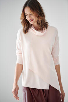 Knitted blouse - Pink S