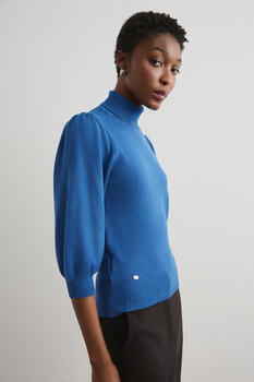 Knitted blouse - Blue O/S
