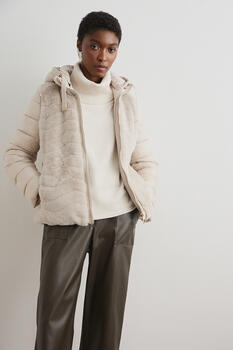 Jacket with synthetic fur - Vanilla S